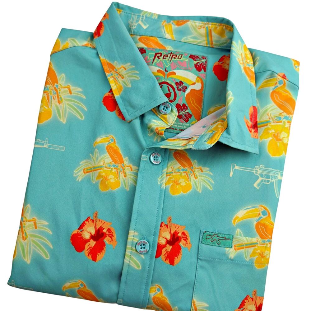 Retro Rifle x Dead Air Silencers Toucan Guns Hawaiian S/S Button Down Shirt LRG
